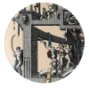 Pompei Set di 2 Piatti pane in porcellana con disegno di grottesca #5
