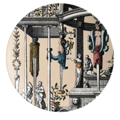 Pompei Set di 2 Piatti pane in porcellana con disegno di grottesca #6