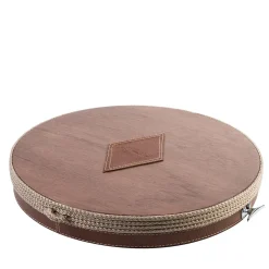 Porta carte da gioco e fiches da poker in legno beige