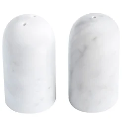 Porta sale e pepe in marmo bianco di Carrara