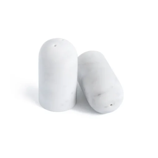 Porta sale e pepe in marmo bianco di Carrara