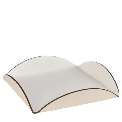 Porta salse in pelle bianca e panna cotta
