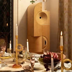 Portacandele a nodo in ambra veneziana