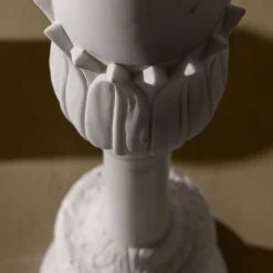 Portacandele alto Treasure Luxury S in marmo Calacatta