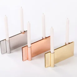 Portacandele Folio oro by Acconci-Bastiani