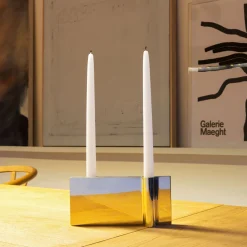 Portacandele Folio oro by Acconci-Bastiani