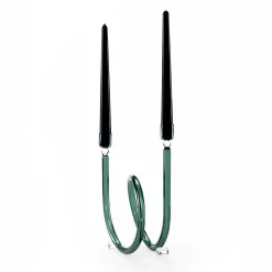 Portacandele in vetro verde Dolce Vita