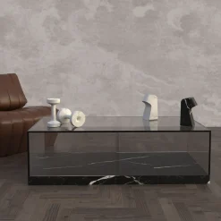 Portacandele monolitico in marmo e manubrio fitness Tara