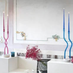 Portacandele Thew Blu Hug Of Artisans