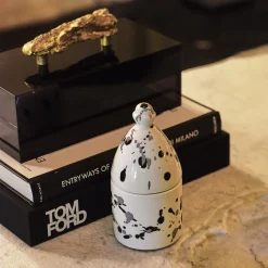 Portacandele Trullo bianco e nero
