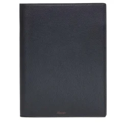 Portacarte in pelle martellata blu