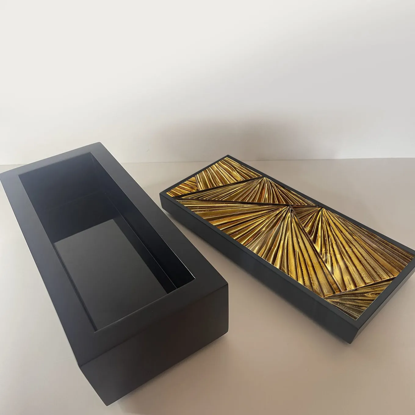 Portagioie nero e oro