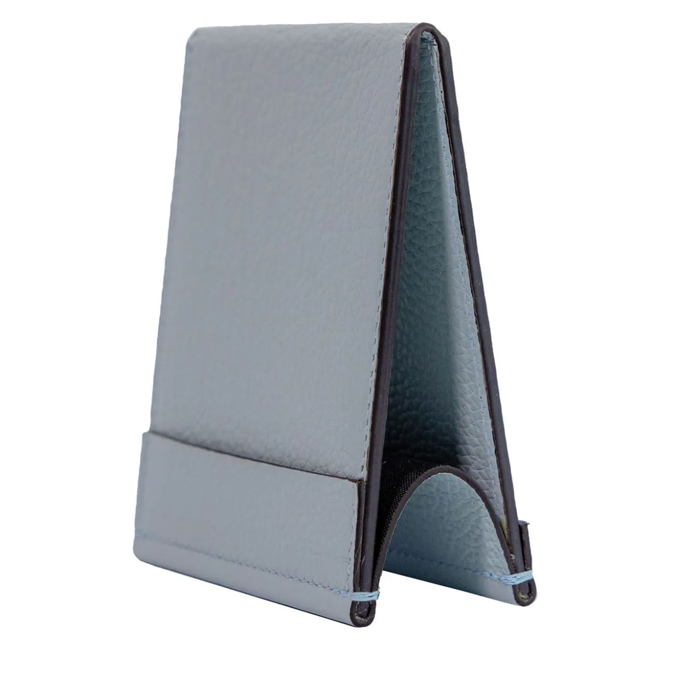 Porta-Numeri Piccolo in pelle Azzurro Stintino