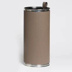 Portaombrelli in pelle color taupe