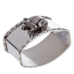 Portatovaglioli Rana in argento sterling