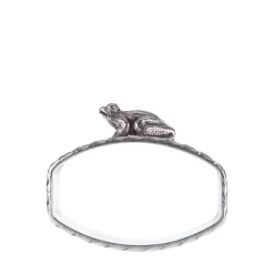 Portatovaglioli Rana in argento sterling