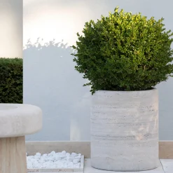 Portavasi in Travertino Lapis