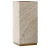 Portavaso squadrato retroilluminato Eternal grande in Marmo Travertino di Bebo & Angel