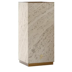 Portavaso squadrato retroilluminato Eternal grande in Marmo Travertino di Bebo & Angel