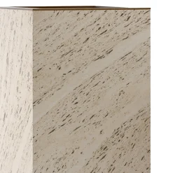 Portavaso squadrato retroilluminato Eternal grande in Marmo Travertino di Bebo & Angel