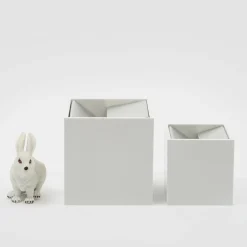 Posacenere Cubo grande bianco di Bruno Munari