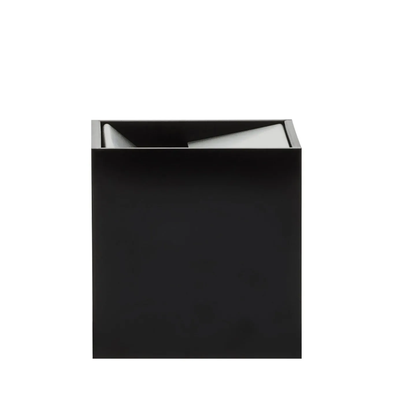Posacenere Cubo grande nero di Bruno Munari