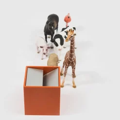 Posacenere Cubo piccolo arancione di Bruno Munari