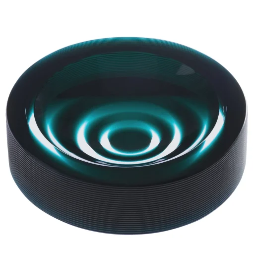 Posacenere Iride Stripe Verde Smeraldo di Federico Peri
