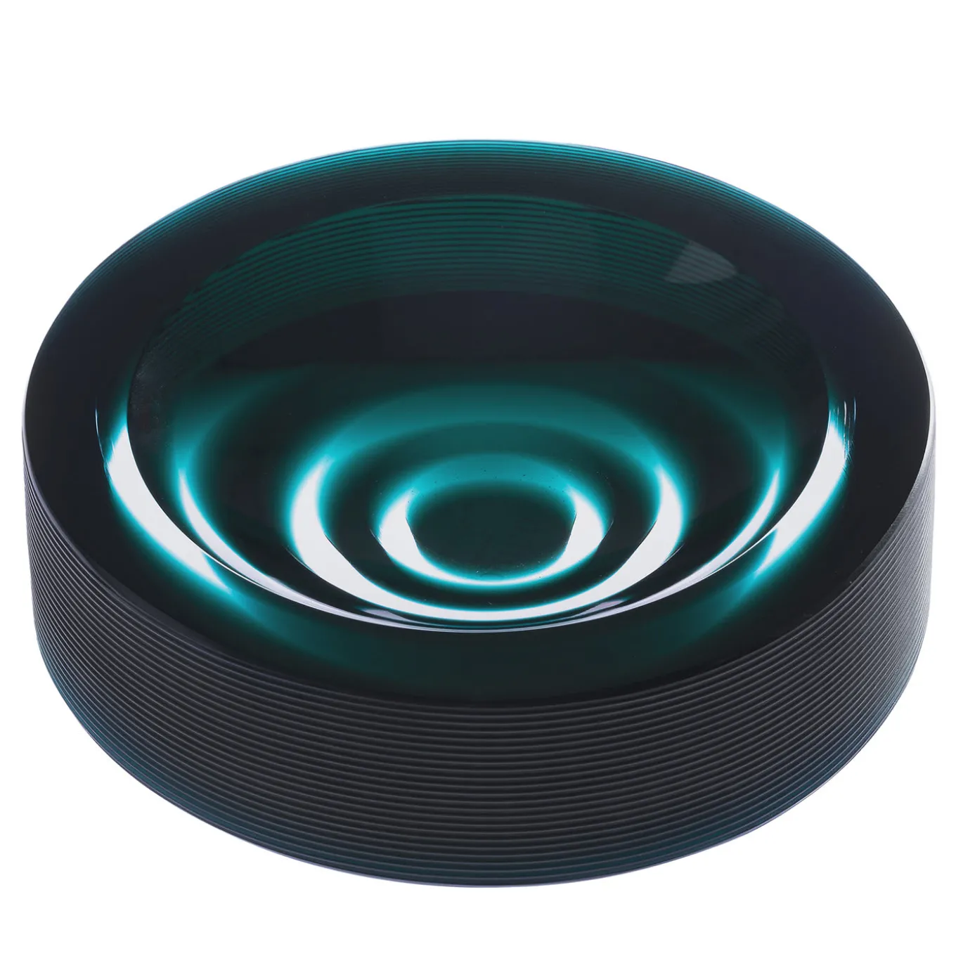 Posacenere Iride Stripe Verde Smeraldo di Federico Peri