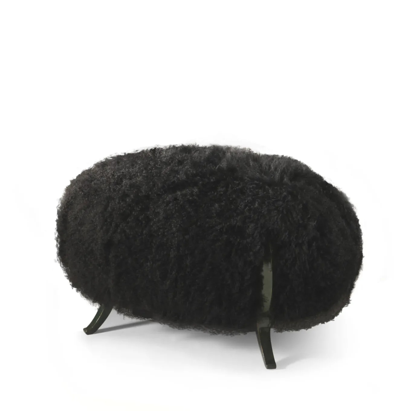 Pouf Bague Mongolia nero di Carlo Rampazzi