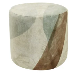 Pouf con Foglie Grandi rotondo
