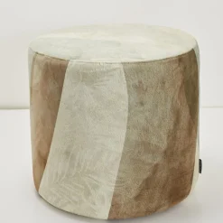 Pouf con Foglie Grandi rotondo