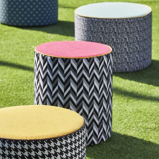Pouf da esterno giallo Calybabu