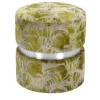 Pouf floreale verde Tara