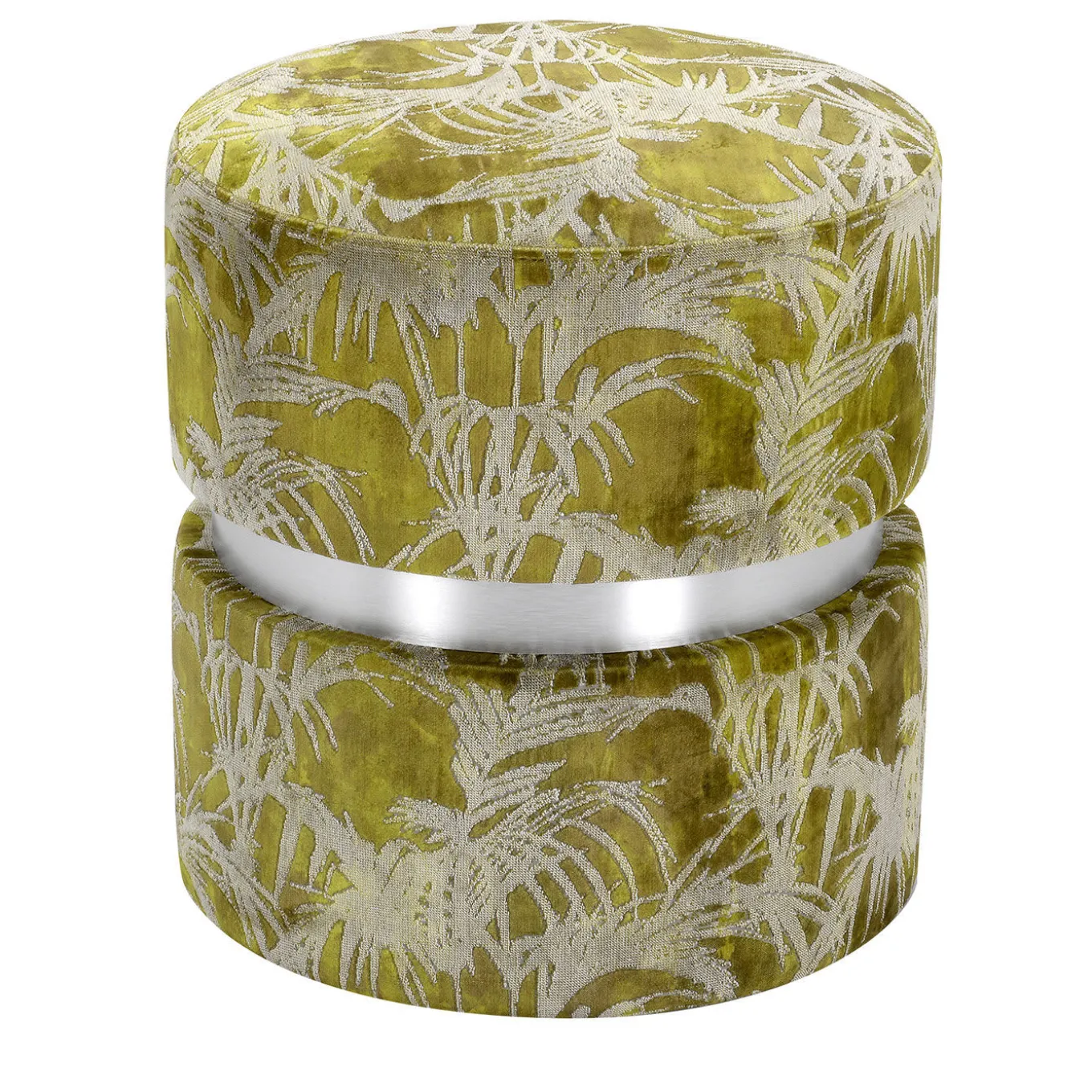 Pouf floreale verde Tara