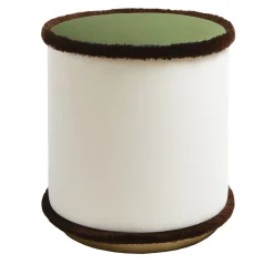 Pouf grafico marrone e verde