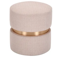 Pouf in legno cilindrico rosa