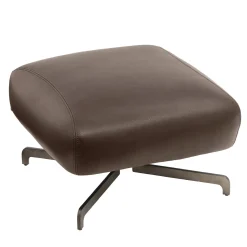 Pouf in pelle marrone di Dainellistudio