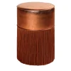 Pouf in pelle metallizzata color rame di Lorenza Bozzoli