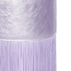 Pouf in pelle metallizzata Lillac di Lorenza Bozzoli