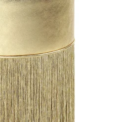 Pouf in pelle metallizzata color oro di Lorenza Bozzoli