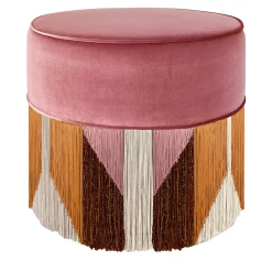 Pouf in velluto rosa Treasure di Lorenza Bozzoli