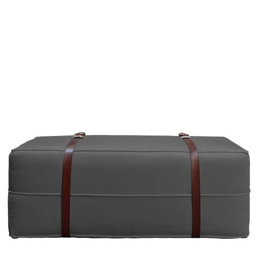 Pouf lungo in velluto grigio cenere Docker
