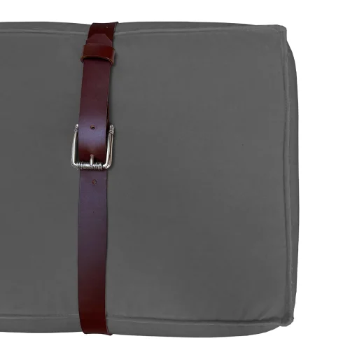 Pouf lungo in velluto grigio cenere Docker