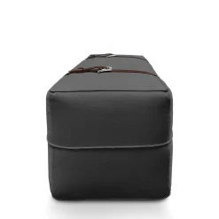 Pouf lungo in velluto grigio cenere Docker