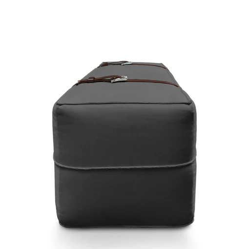Pouf lungo in velluto grigio cenere Docker
