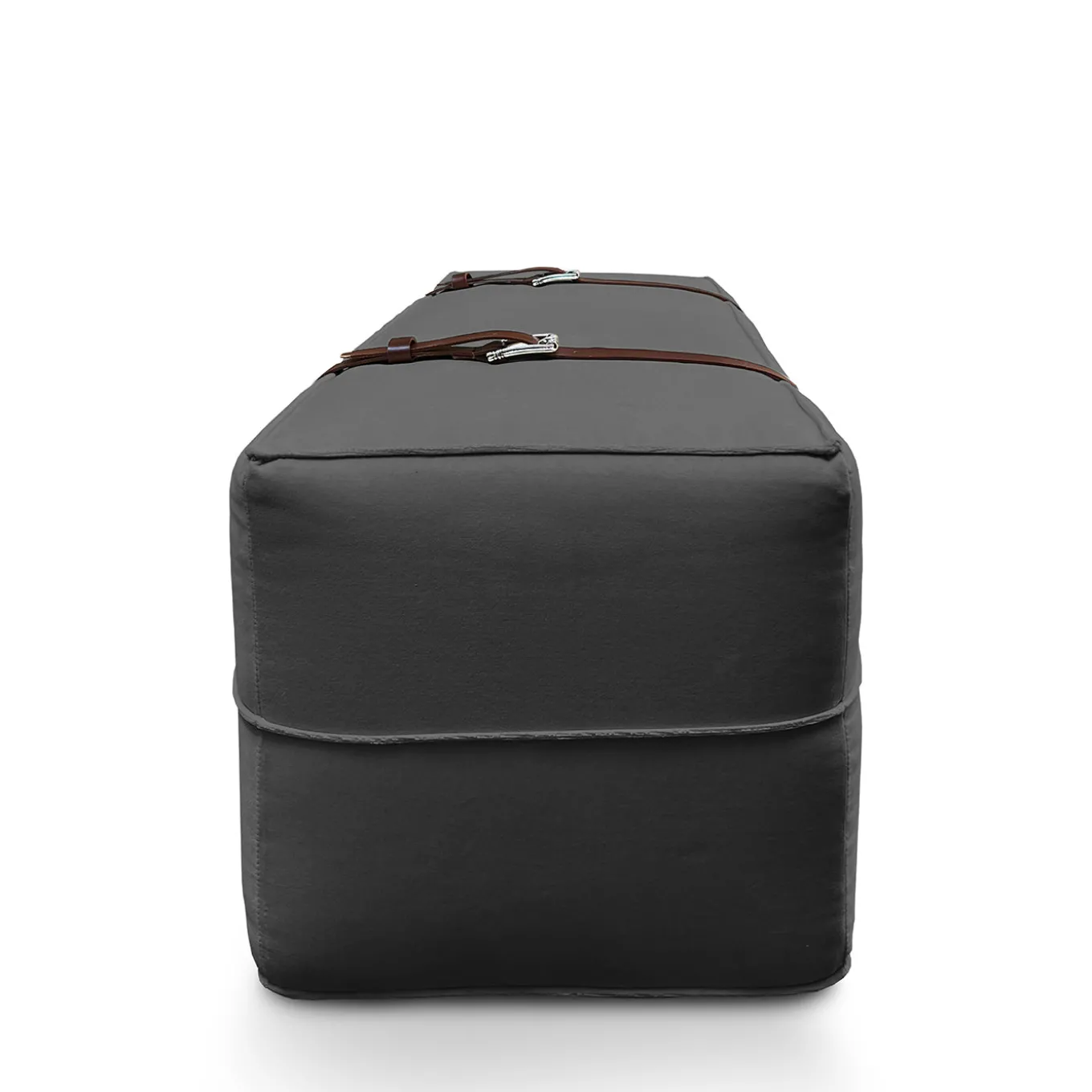 Pouf lungo in velluto grigio cenere Docker