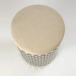 Pouf ottico nero Vesta