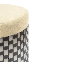 Pouf ottico nero Vesta