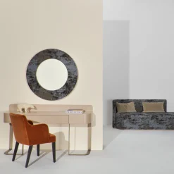 Pouf rosso Ciro Tondo di Ciarmoli Queda Studio